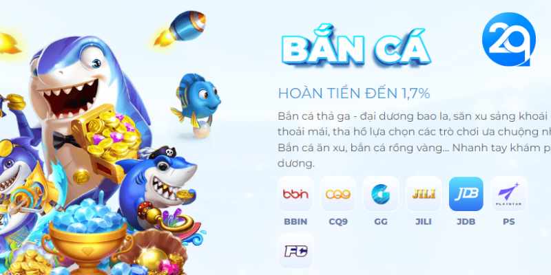 Sản phẩm game có mặt tại bắn cá JDB