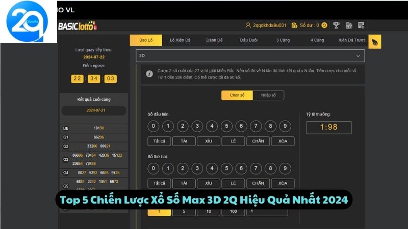 Top 5 Chiến Lược Xổ Số Max 3D 2Q Hiệu Quả Nhất 2024