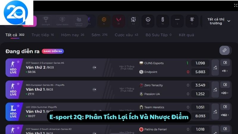 E-sport 2Q: Phân Tích Lợi Ích Và Nhược Điểm