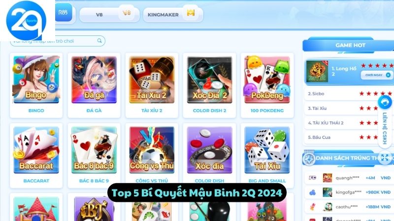 Top 5 Bí Quyết Mậu Binh 2Q 2024