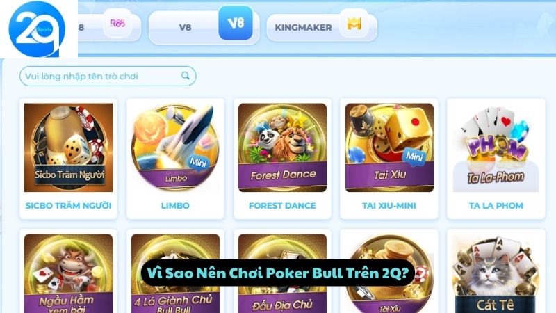 Vì Sao Nên Chơi Poker Bull Trên 2Q?