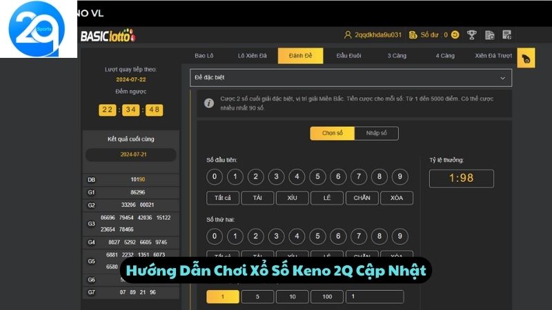 Hướng Dẫn Chơi Xổ Số Keno 2Q Cập Nhật